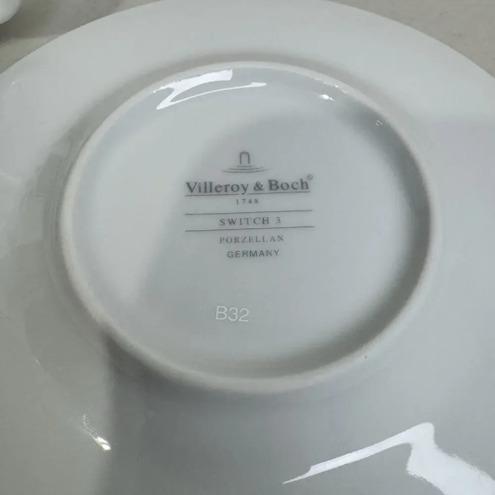 Villeroy & Boch Switch 3 Porzellan Germany Breakfast Cup & Saucer Set A14 & B32